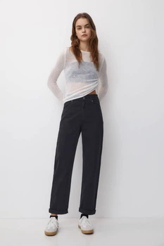 Джинси Pull & Bear чорний WTBEY517 XS