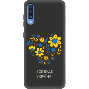 Силіконовий Чорний Чохол з Картинкою для Samsung Galaxy A70 (A705) Принт (Патріотичний) (36860-ysb008)