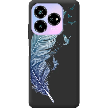 Силіконовий Чорний Чохол з Картинкою для ZTE Nubia V60 Design Принт (Перо) (58282-ysb003)