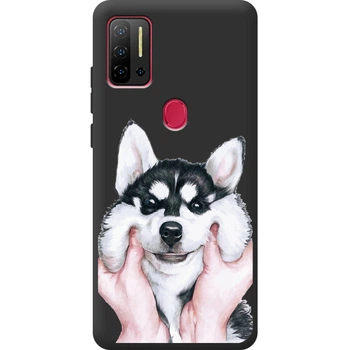 Силиконовый Черный Чехол с Картинкой для Ulefone Note 11P Принт (Собака, Хаски) (59772-ysb004)