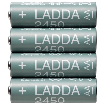 Аккумуляторные батареи 4шт IKEA LADDA ЛАДДА HR06 AA 1.2V, 2450mAh 505.046.92