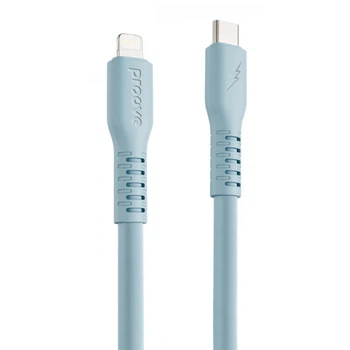 Кабель для зарядки айфона iphone airpods Proove Eternal Type-C to Lightning 27W (1m) Голубой