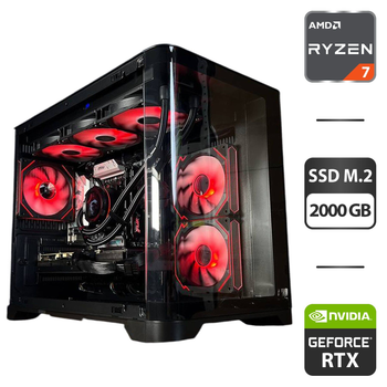 Сборка под заказ: игровой ПК GameMax Hype-M Black Tower / AMD Ryzen 7 7800X3D (8 (16) ядер по 4.2 - 5.0 GHz) / 32 GB DDR5 / 2000 GB SSD M.2 / nVidia GeForce RTX 3080, 12 GB GDDR6X, 384-bit / 850W б/у