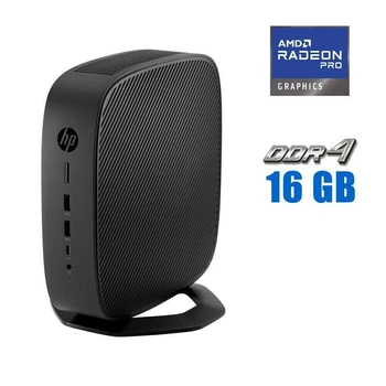 Неттоп HP t740 Thin Client USFF / AMD Ryzen V1756B (4 (8) ядра по 3.25 - 3.6 GHz) (аналог i7-7700T) / 16 GB DDR4 / 512 GB SSD M.2 / AMD Radeon Pro WX 3100, 4 GB GDDR5, 128-bit / Win 10 Pro б/у