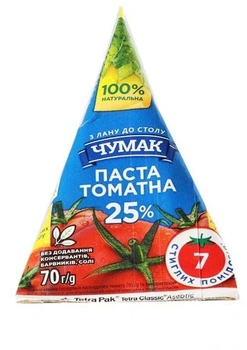 Томатная паста Чумак 25% 70г