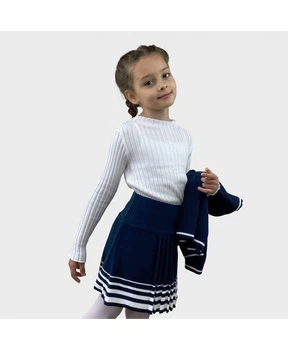 Дитяча в’язана спiдниця Герда для дівчинки ARTKNIT 146 Темно-синій (ak22446)