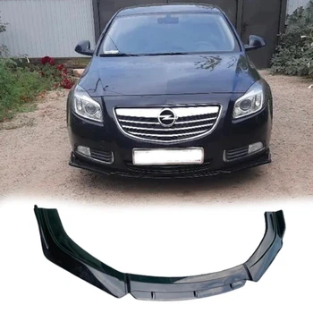 Пластикова губа на бампер Opel Insignia молдинг бампера спідниця універсальна чорний.
