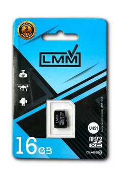 Карта пам'яті microSDHC 16GB клас 10 LMM висока швидкість роботи захист даних