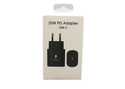 Адаптер Type-C 25W универсальный черный 220В USB быстрая зарядка