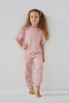 Пижама для девочки Isobel PJ-21230 3-4 года Пудровый