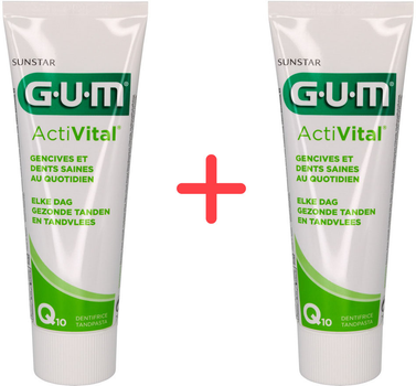 Упаковка зубной пасты GUM Activital 75 мл х 2 шт (7630019902489)