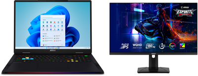 Ноутбук MSI Raider 18 HX AI A2XWJG-404UA Core Black + Монітор 27" MSI MAG 274QRF-QD E2 (комплект)