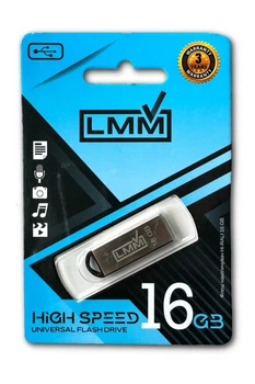 Флешка USB 16GB LMM Fit железный корпус влагозащищенный корпус скорость до 480 Мбіт/с