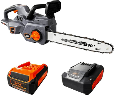 Пила цепная акуммуляторная GTM CS56/1800BL KIT 56 В шина 35 см цепь 3/8P 11 мм 4 Ач + зарядное устройство (CS56/1800BL_KIT)