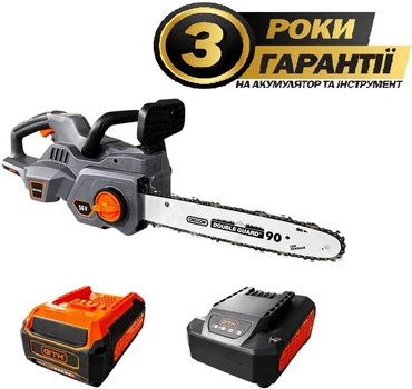 Пила цепная акуммуляторная GTM CS56/1800BL KIT 56 В шина 35 см цепь 3/8P 11 мм 4 Ач + зарядное устройство (CS56/1800BL_KIT)