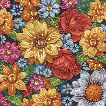 Алмазная мозаика Brushme на подрамнике Цветочная коллекция 25x25 см (BH029)