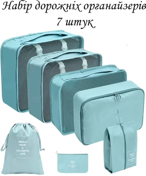 Набор органайзеров LoveYouHome для путешествий 7 размеров Синий (ly59061)