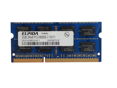 Оперативная память для ноутбука SODIMM Elpida DDR3 2Gb 1066MHz PC3-8500S (EBJ21UE8BDS0-AE-F) 14046 Б/У
