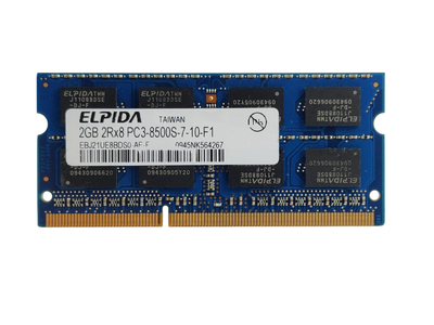 Оперативная память для ноутбука SODIMM Elpida DDR3 2Gb 1066MHz PC3-8500S (EBJ21UE8BDS0-AE-F) 14048 Б/У