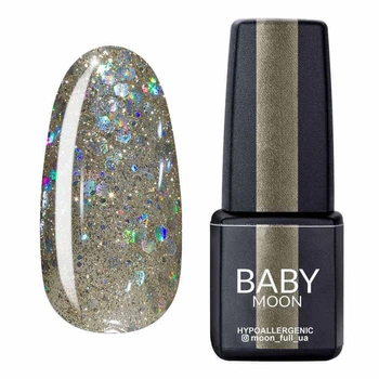 Гель-лак BABY Moon Dance Diamond №17 серебристо-жемчужный шиммерный, 6 мл