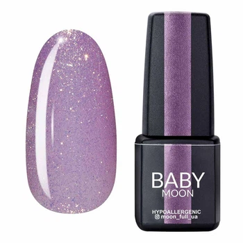 Гель-лак BABY Moon Dance Diamond №04 светло-сиреневый с золотистым шиммером, 6 мл