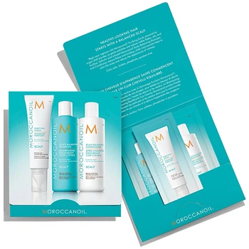 Набір MOROCCANOIL саше для очищення шкіри шампунь 10 мл, кондиціонер 10 мл, скраб 10 мл