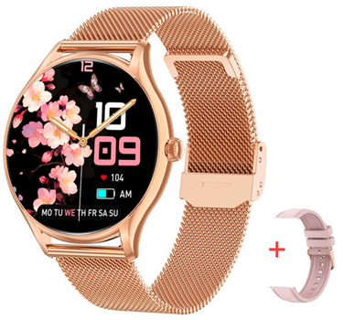 Женские часы Uwatch Mevaden Smart Milano Gold Steel Nano 2 ремешка