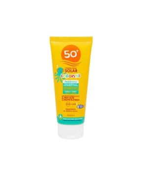 Дитячий сонцезахисний крем SPF 50+ Deliplus для чутливої та атопічної шкіри, 100 мл