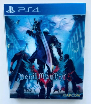 Devil May Cry 5 + пластиковый 3D-футляр, русские субтитры - диск для PlayStation 4, Б/У
