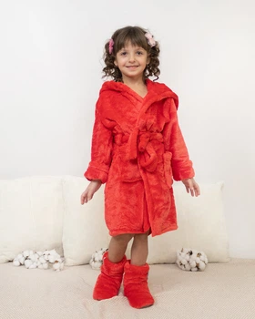Халат дитячій махровий Червоний Maybel 110-116 Strawberry (2758_2)