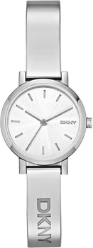 Часы женские DKNY кварцевые классические аналоговые с браслетом из нержавеющей стали Серебристые (33-102-Ny2306)