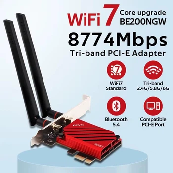Мережевий адаптер Fenvi FV-BE8800 Wi-Fi 7, Bluetooth 5.4 Gaming Tri Band2.4G/5G/6GHz