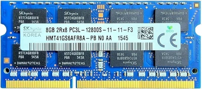 SK hynix 8GB DDR3L 1600MHz SO-DIMM для ноутбуків, Non-ECC, PC3-12800, 1.35V (HMT41GS6AFR8A-PB)