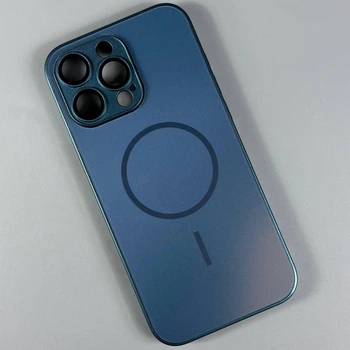Чохол Matte Ombre With MagSafe для IPhone 16 Pro з захистом камери колір Blue
