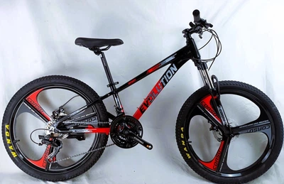 Спортивный алюминиевый велосипед Corso «Evolution» EV-24314 колеса 24 дюйма Shimano 21 скорость черно-красный