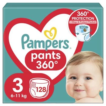 Подгузники - трусики Pampers Active Baby Pants Размер 3 (6-11 кг) 128 шт (8006540069417)