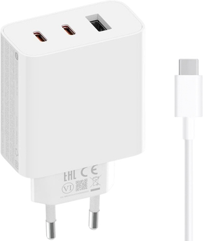 Зарядний пристрій Xiaomi 67W GaN Charger 2C1A White (BHR7493EU) (001011535970)