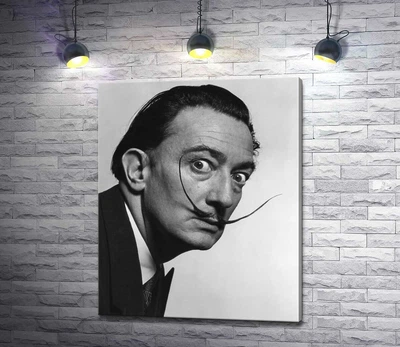 Картина Художник Сальвадор Дали (Salvador Dali) со знаменитыми усами 48x60 см Модуль №1 (003368)