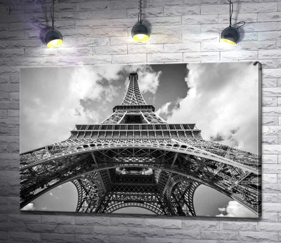 Картина Погляд знизу на грандіозну споруду Ейфелевої вежі (Eiffel tower) 60x40 см Модуль №1 (001330)