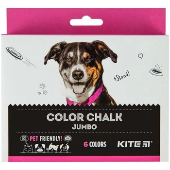 Мел цветной Jumbo, 6 цв. Dogs (TS01091996261333)