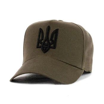 Кепка тракер c вышивкой Тризуб One-size 57-59 см Хаки