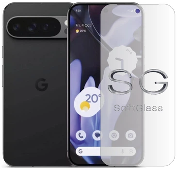 Бронепленка для Google Pixel 9 Pro на экран износоустойчивая полиуретановая SoftGlass