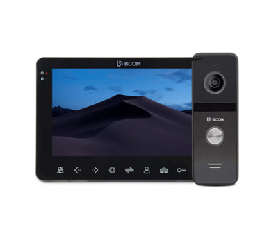 HD комплект відеодомофон та панель виклику BCOM BD-780FHD Black Kit ( 7дюймів домофон з пам&aposяттю, запис по руху, Full HD пан