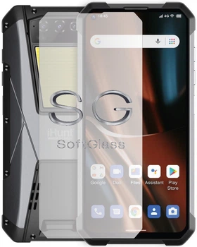 Бронепленка для iHunt Titan Metal P22000 PRO на экран износоустойчивая полиуретановая SoftGlass
