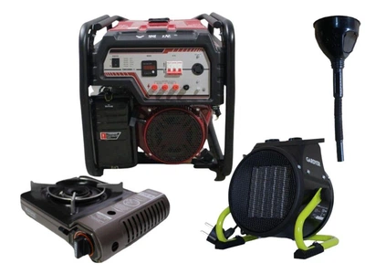 Бензиновый генератор EF Power YH6500S-IV + газовая плитка Orcamp CK-505 + электрический обогреватель Gardyer
