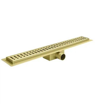 Трап для душевой кабины 700 мм Koer FD35-70x700-Brushed Gold с cухим и мокрым затвором AC0718