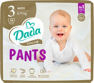 Трусики-подгузники Dada Soft 3 Midi 6-11 кг 34 шт (4820174980672)