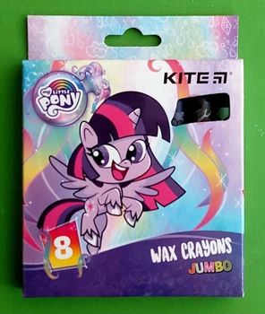 Крейда воскова Jumbo. My Little Pony (LP21-076), 8 кольорів. Kite
