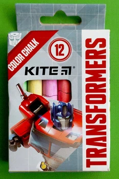 Крейда кольорова Jumbo Transformers (TF21-075), 12 штук. Kite