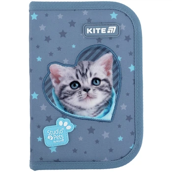 Пенал без наповнення Kite Studio Pets SP25-622-3, 1 відділення, 2 клапани